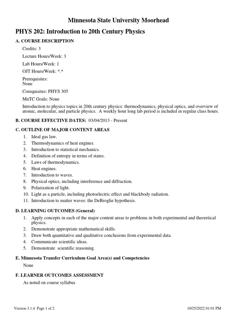 Course Outline | PDF