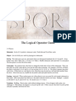 SPQR-The Logical Operator Game