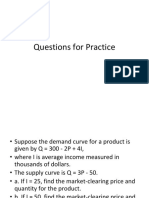 Questions Demand Supply PDF