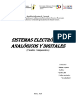 Cuadro Comparativo Sobre Los Sistemas Electronicos Analogos y Digitales