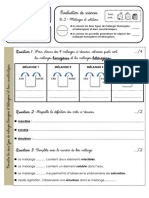 Melanges Et Solutions Evaluation