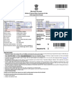 MEA Online Appointment Receipt for Passport Application