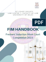 Freshers' Induction Moot Court Competition 2023 Handbook