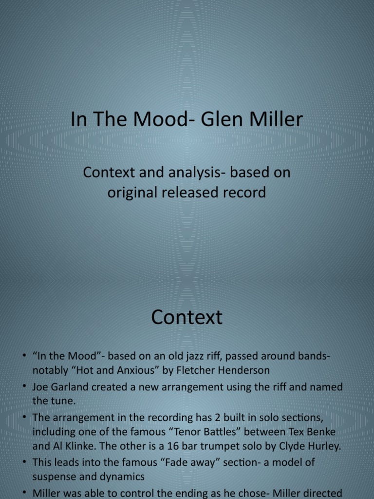 In The Mood | PDF | Harmony | Music Theory