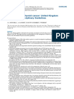 Management of Thyroid Cancer: United Kingdom National Multidisciplinary Guidelines