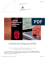 ? Listado de Etiquetas HTML - (ACTUALIZADO 2020) PDF