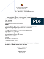 Proposta de modelo de ata para planificação quinzenal nas escolas de Macate