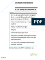 Diagnostic Criteria NF1