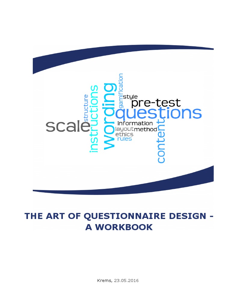 Effective Questionnaire Design Workbook | PDF | Survey Methodology ...
