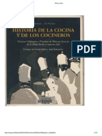 Historia de La Cocina y de Los Cocineros