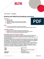 Strategies for Matching Headings questions