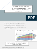 Why Humans Should Look Towards Nuclear Energy As