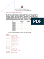 Exercício - Medidas de Diversidade