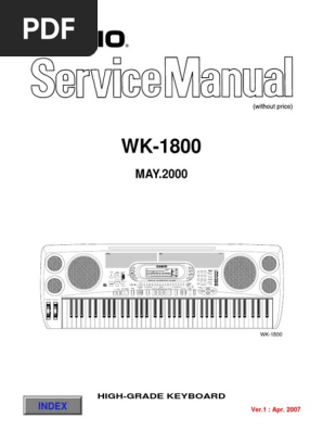 Casio wk 1800 manual sale