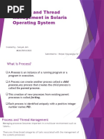 Process and Thread Management in Solaris Operating System