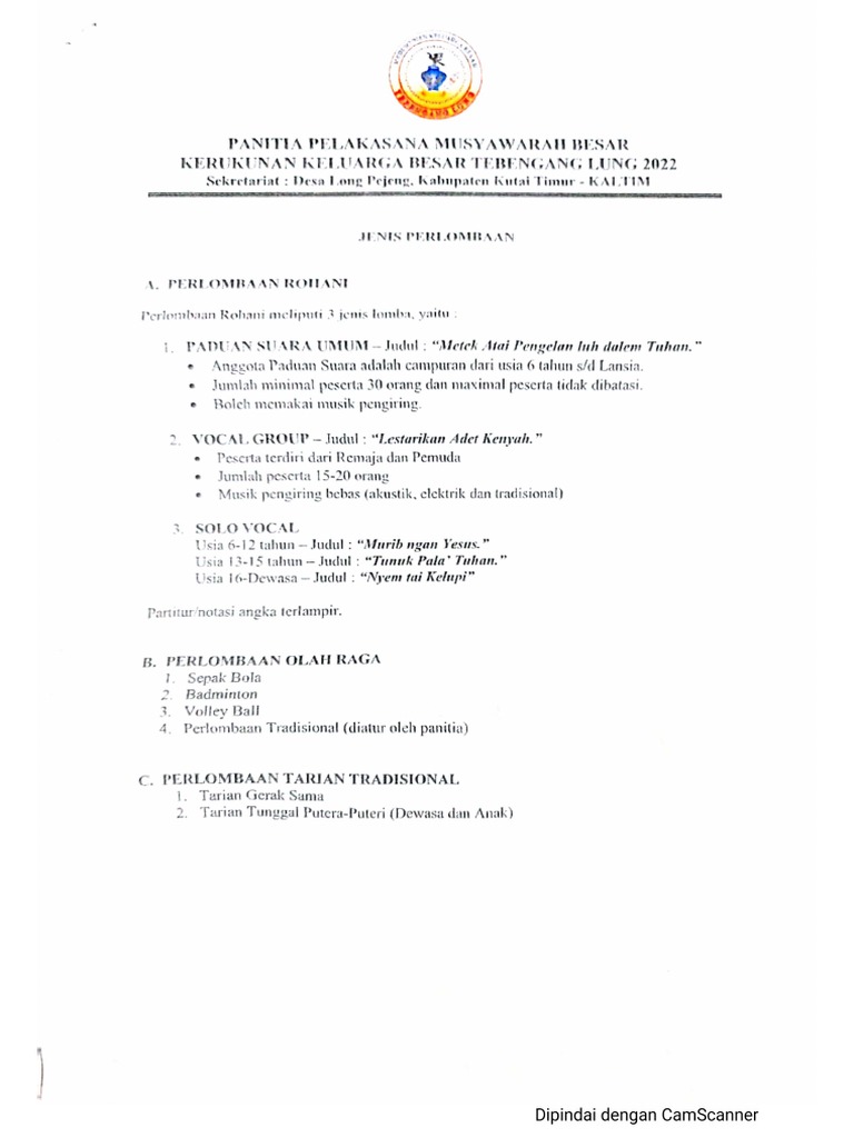Proposal - Mubes Temengang Lung - Tengkapak | PDF