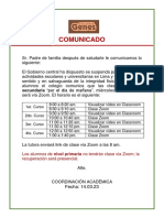 COMUNICADO Suspencion de Clase PDF