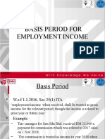 TOPIC 4c - EMPLOYMENT INCOME - Basis Period and Deduction