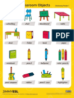 Classroom-Objects Dictionary-Poster JIMMYESL