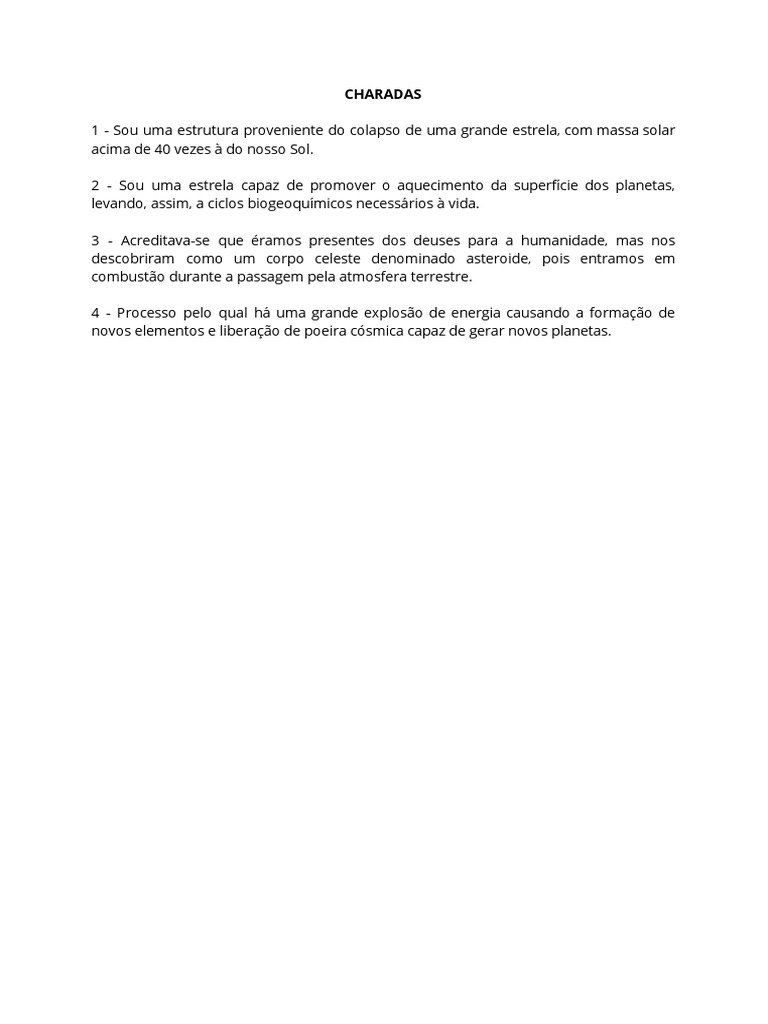 Charadas Sobre Astronomia E Astrofísica Pdf