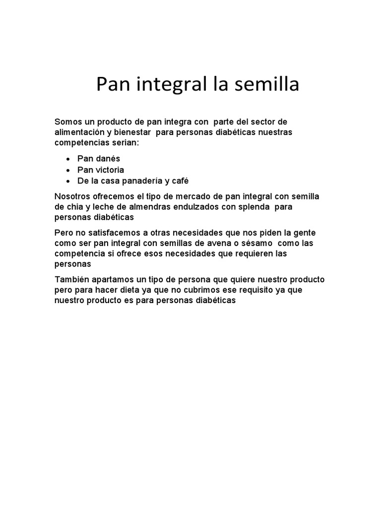 Pan Integral La Semilla PDF