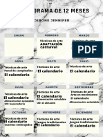 Azul y Naranja Cronograma Proyecto Planificador PDF