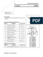 High Power Transistor Spec for TV Deflection BU209