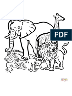 African Animals Coloring Page - Free Printable Coloring Pages