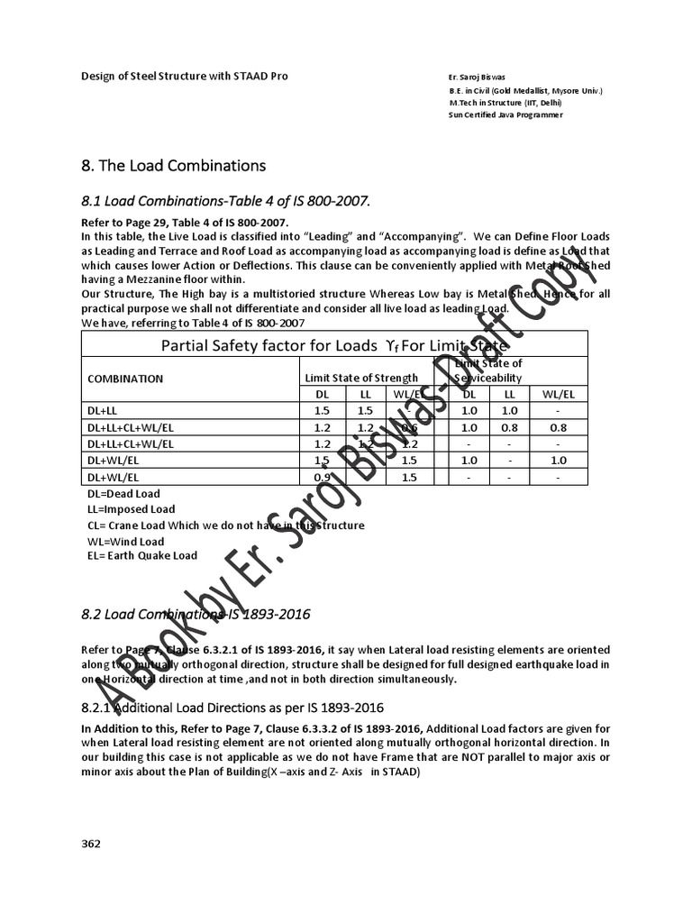 Load Combinations in Steel Design | PDF | Wound | Earthquakes