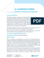 ANNONCE DE RECRUTEMENT ASSISTANTE FAMILIALE