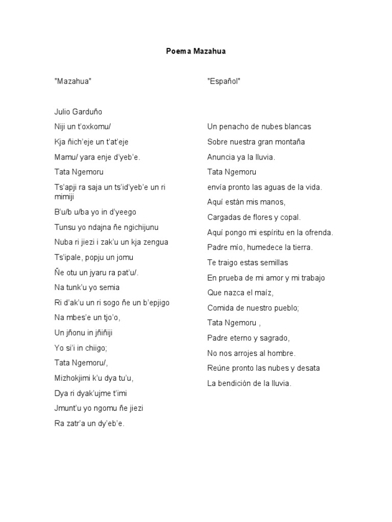 Poema Mazahua PDF