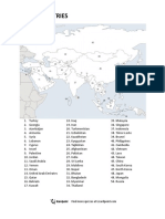 Asia Countries Numbered Labeled