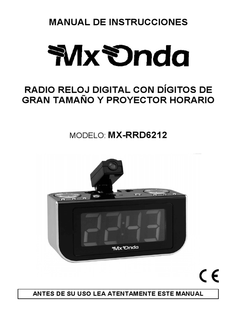 RADIO FM DESPERTADOR DIGITAL CON PROYECTOR DE LUZ HACIA EL TECHO
