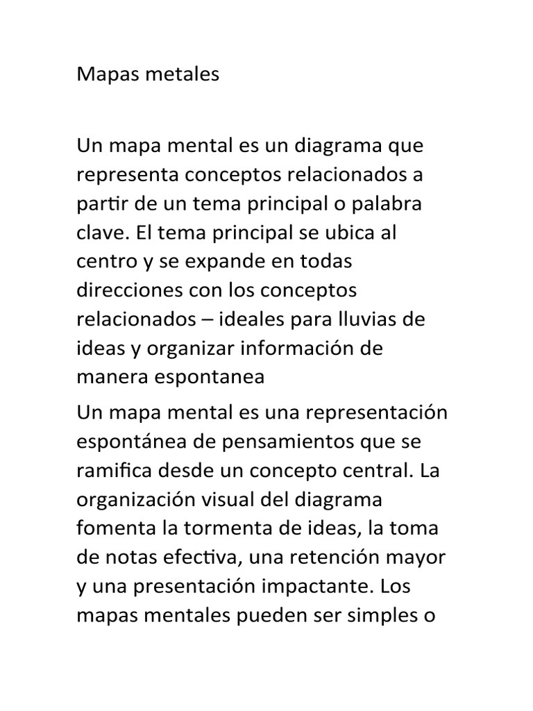 Guía de Mapas Mentales y Conceptuales | PDF | Cognición | Ciencia cognitiva