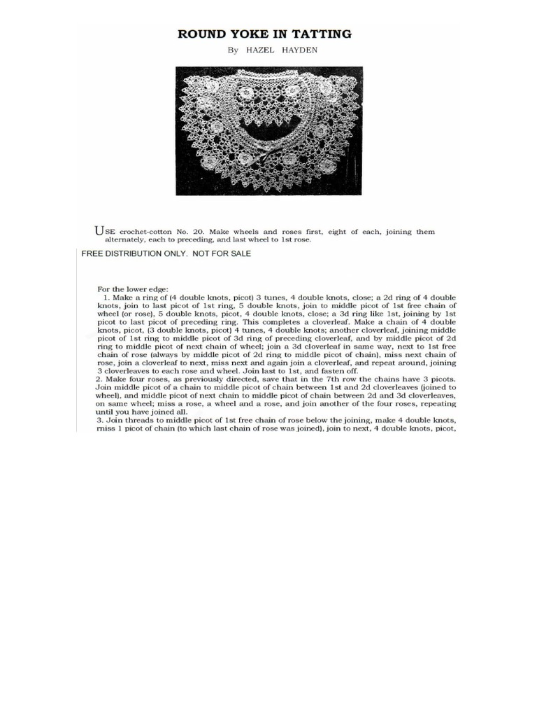 Round Yoke in Tatting PDF PDF