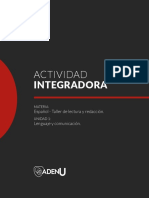 AI - Español Taller de Lectura y Redacción - U1 PDF