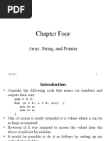 Chapter Four - Arrays, Pointers and Strings