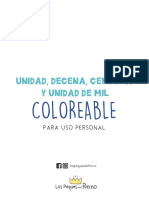 Unidad Decena Centena Coloreable PDF