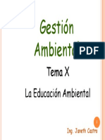 Tema X La Educación Ambiemtal