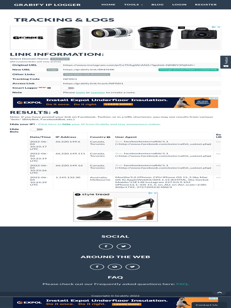 Tracking - Grabify IP Logger & URL Shortener PDF | PDF | Ios | Internet ...