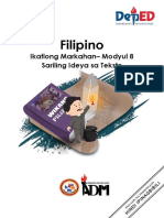 Filipino1 - Q3 - Mod8 - Sariling Ideya Sa Teksto V4