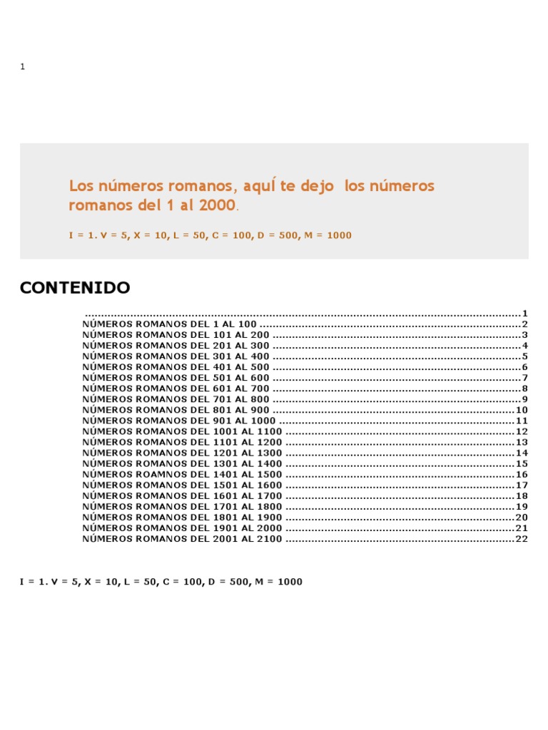 Tabla De Números Romanos 1 2000 Fichas Para Trabajar Con Números