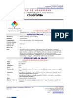 MSDS Colofonia