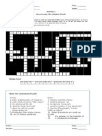 Cell Theory Discovery Crossword Activity