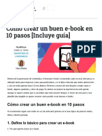 Cómo Crear Un Buen Ebook en 10 Pasos (Incluye Guía Completa) PDF