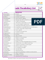 7th Grade Vocabulary List