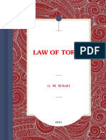 G M Wagh Law of Torts, Consumer Protection Act, 1986 and Motor Vehicles