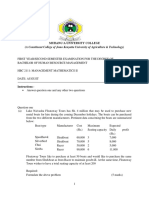 HBC 2111 Management Mathematics Ii