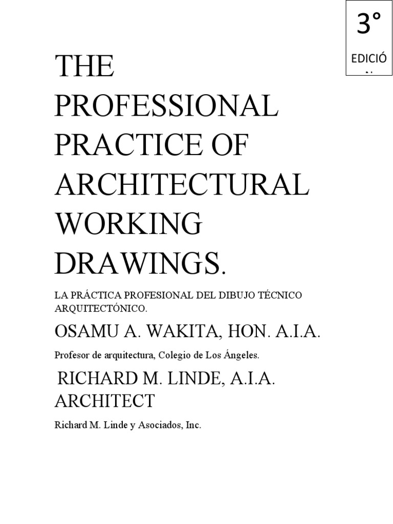 The Professional Practice of Architectural Working Drawings | Download