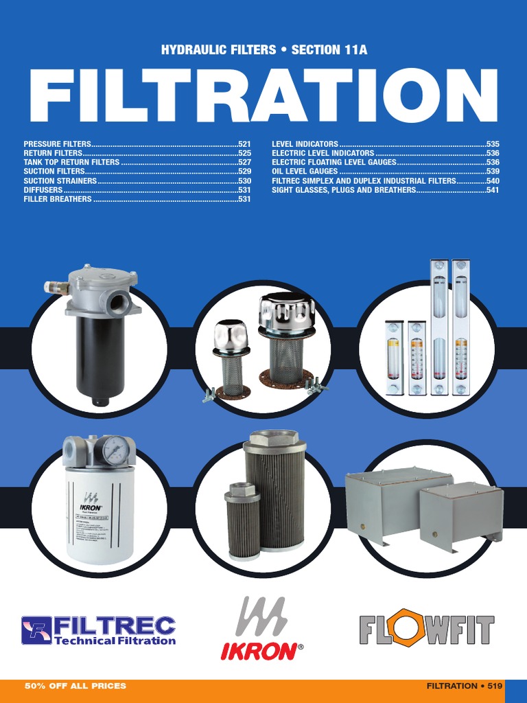 Filtration: Hydraulic Filters - Section 11A | PDF | Filtration ...